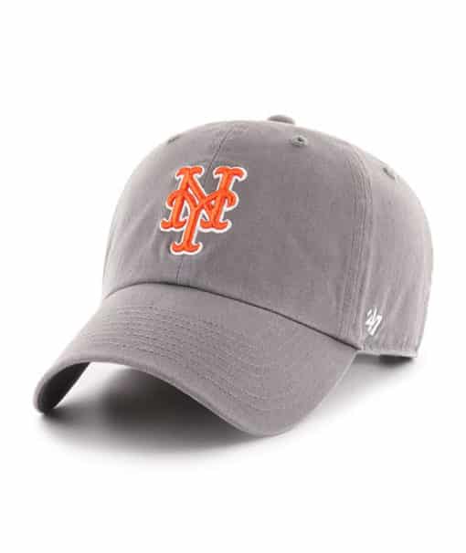 New York Mets 47 Brand Dark Gray Clean Up Adjustable Hat