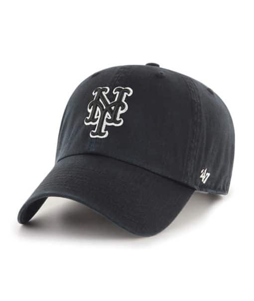 New York Mets 47 Brand Black Clean Up Adjustable Hat