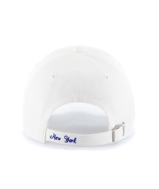 New York Mets Women's 47 Brand Sparkle White Clean Up Adjustable Hat - Image 2
