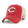 Cincinnati Reds 47 Brand Red Trawler Clean Up Khaki Mesh Snapback Hat