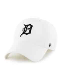 Detroit Tigers 47 Brand White Navy Logo Clean Up Adjustable Hat