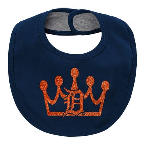Detroit Tigers Baby Girl Navy MVP Princess 3-Piece Creeper - Image 4