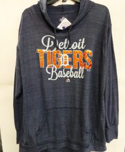Detroit Tigers XL Women's Majestic Navy Baseball Hoodie