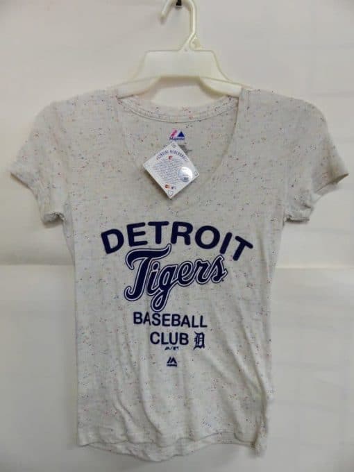 Detroit Tigers Women's Majestic Confetti Baseball Club T-Shirt Tee
