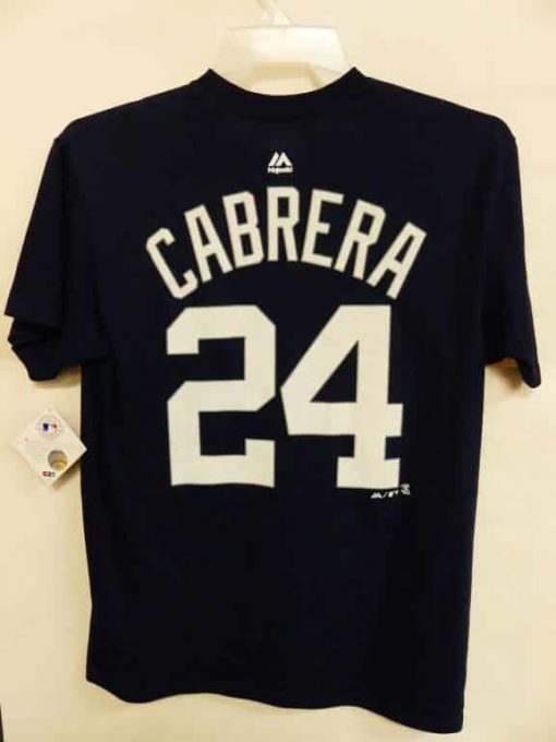 Detroit Tigers Navy Miguel Cabrera Number T-Shirt Tee