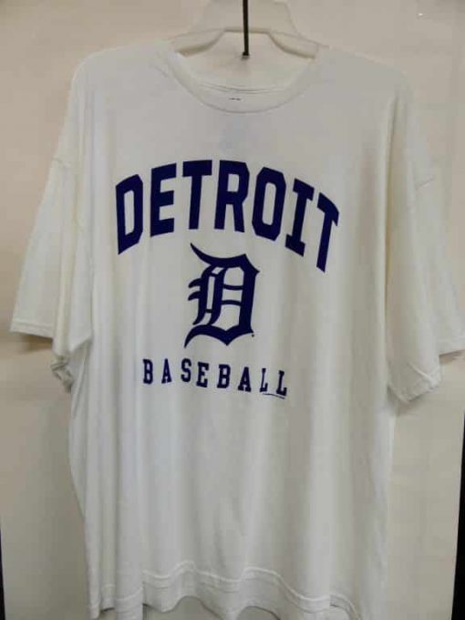 Detroit Tigers White Detroit Baseball T-Shirt Tee