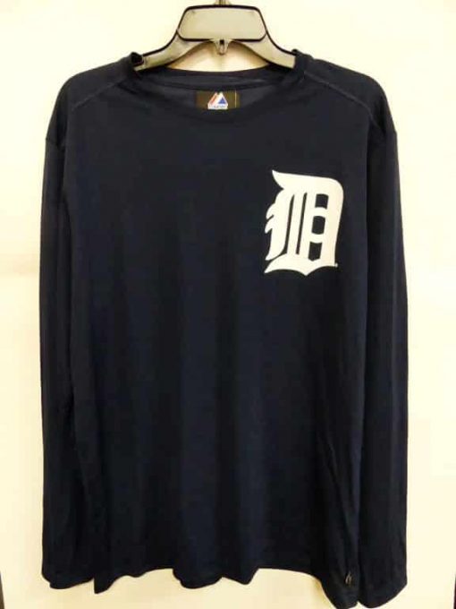 Detroit Tigers Majestic Navy Long Sleeve Shirt