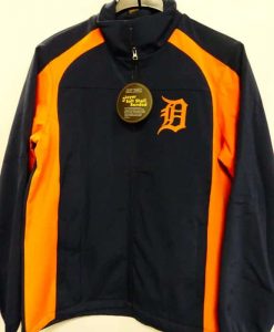 Detroit Tigers Road Navy Orange Full Zip Up Jacket