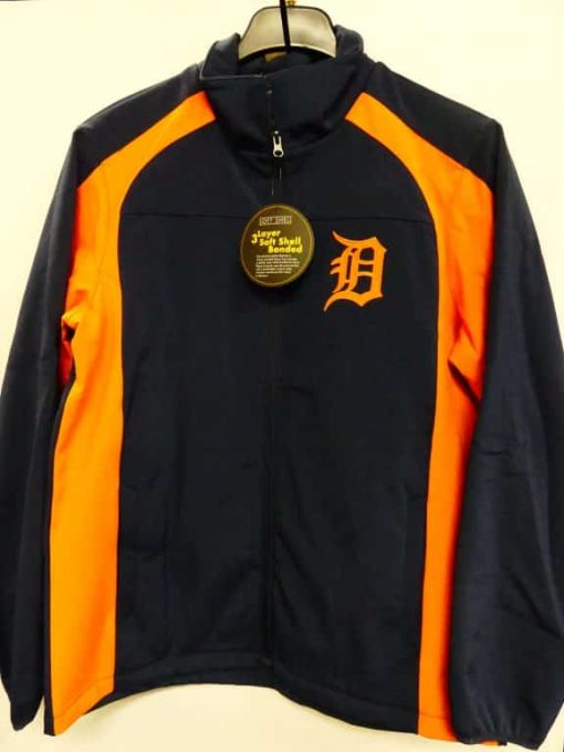 Detroit Tigers Road Navy Orange Full Zip Up Jacket