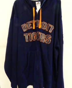Detroit Tigers Navy Orange Tigers Full Zip Up Hoodie