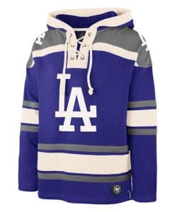 Los Angeles Dodgers Men's 47 Brand Blue Pullover Jersey Hoodie