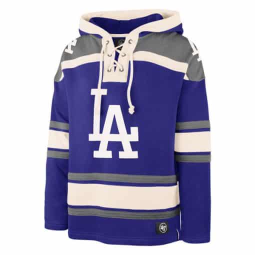 Los Angeles Dodgers Men's 47 Brand Blue Pullover Jersey Hoodie