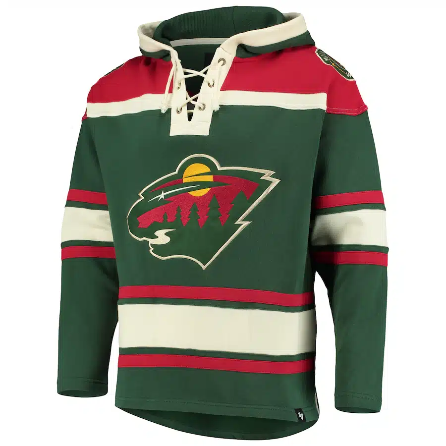 Minnesota Wild Hockey Light Weight Pull Over Hoodie. It is a 