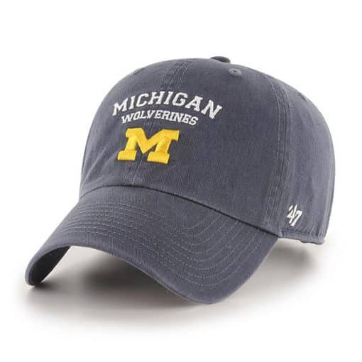 Michigan Wolverines 47 Brand Vintage Navy Fullback Clean Up Adjustable Hat
