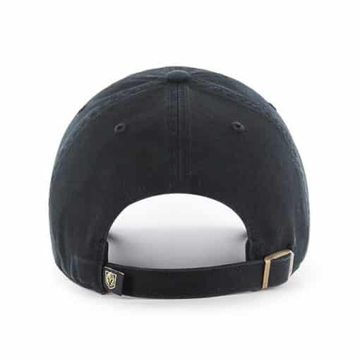 Vegas Golden Knights 47 Brand Script Black Clean Up Adjustable Hat - Image 2