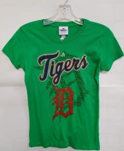 Detroit Tigers Women's Green Logo Tee