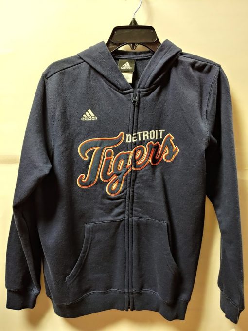 Detroit Tigers Youth Navy Zip Up Hoodie