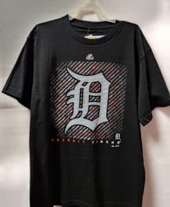 Detroit Tigers Youth Black Logo Tee