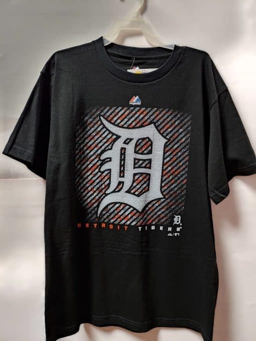 Detroit Tigers Youth Black Logo Tee