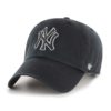 New York Yankees 47 Brand Black White Logo Clean Up Adjustable Hat