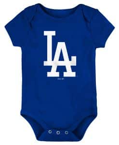 Los Angeles Dodgers Baby Blue White Logo Onesie Creeper