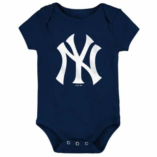 New York Yankees Baby Navy Blue White Logo Onesie Creeper