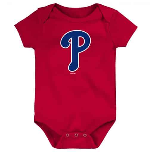 Philadelphia Phillies Baby Red Blue Logo Onesie Creeper