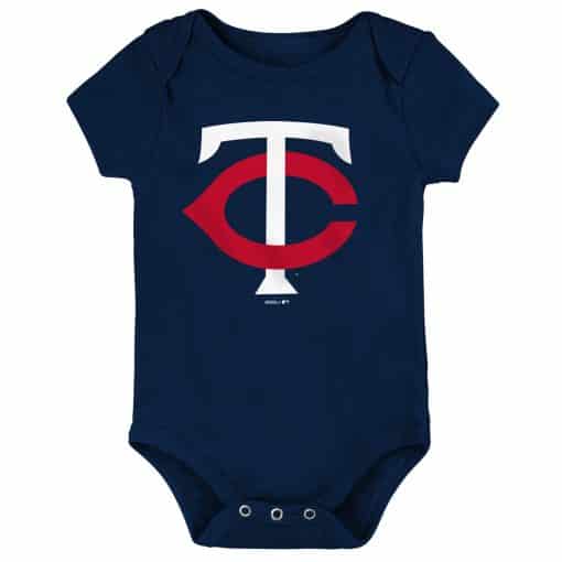 Minnesota Twins Baby Navy Blue White Red Logo Onesie Creeper