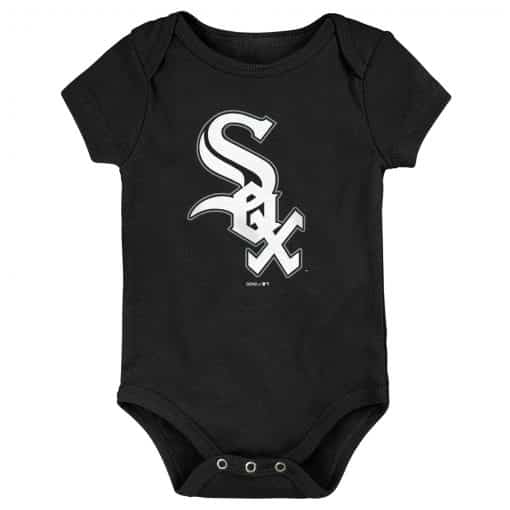 Chicago White Sox Black White Logo Onesie Creeper