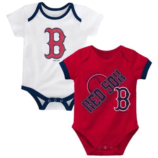 Boston Red Sox Red White 2-Pack Onesie Creeper