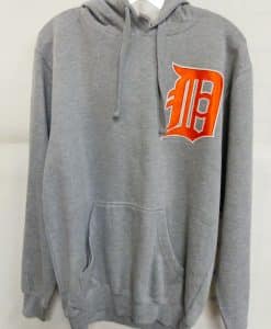 Detroit Tigers Gray Orange Logo Hoodie