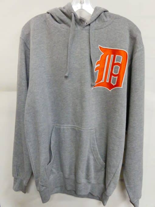 Detroit Tigers Gray Orange Logo Hoodie