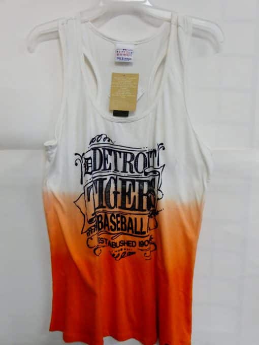 Detroit Tigers Orange White Tank