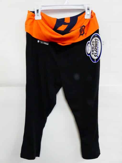 Detroit Tigers Navy Orange Yoga Capri