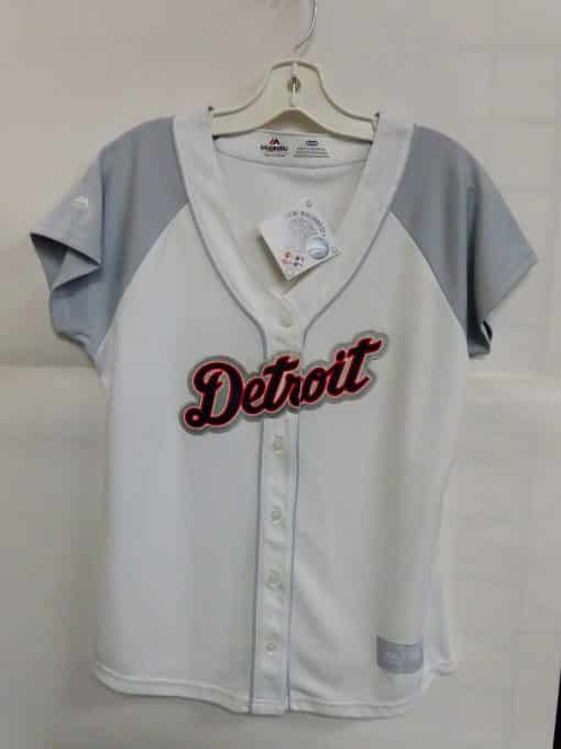 Detroit Tigers Women's White Grey Jersey