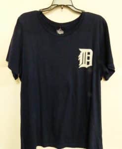 Detroit Tigers Women's Navy Logo Tee