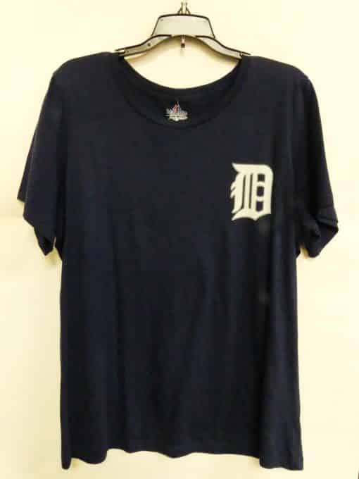 Detroit Tigers Women's Navy Logo Tee