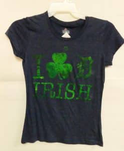 Detroit Tigers Women's Blue Green Irish Logo Tee