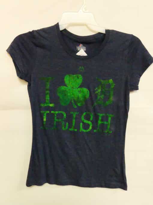 Detroit Tigers Women's Blue Green Irish Logo Tee