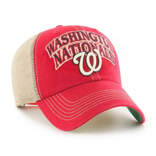 Washington Nationals 47 Brand Tuscaloosa Vintage Red Clean Up Adjustable Hat