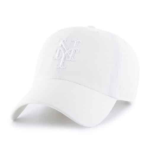 New York Mets 47 Brand All White Clean Up Adjustable Hat