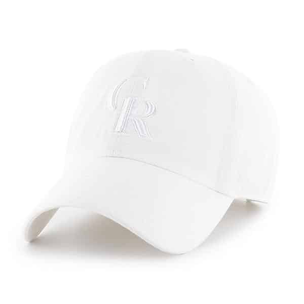 Colorado Rockies 47 Brand All White Clean Up Adjustable Hat - Detroit ...
