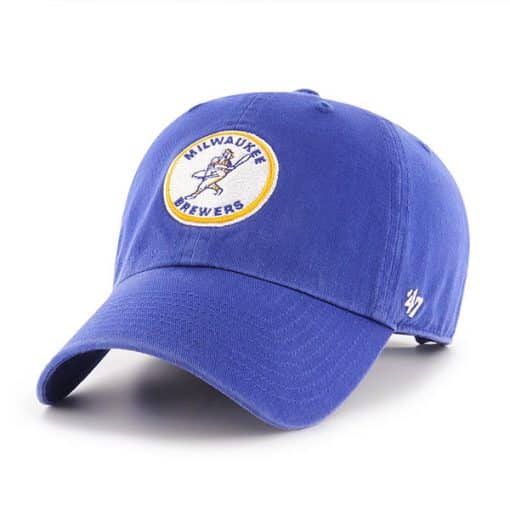 Milwaukee Brewers 47 Brand Cooperstown Blue Clean Up Adjustable Hat