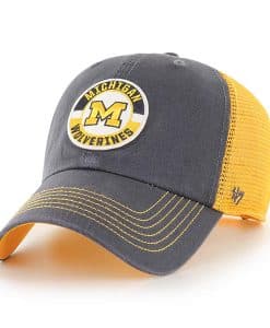 Michigan Wolverines 47 Brand Vintage Navy Porter Clean Up Mesh Adjustable Hat