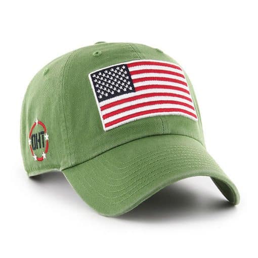 Operation Hat Trick 47 Brand Clean Up Fatigue Green USA Flag Hat - Image 2