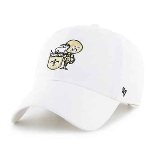 New Orleans Saints 47 Brand Classic White Clean Up Adjustable Hat