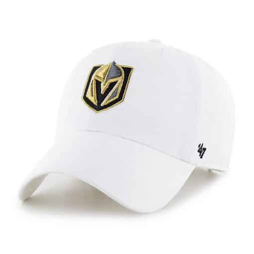 Vegas Golden Knights 47 Brand White Clean Up Adjustable Hat