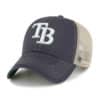 Tampa Bay Rays 47 Brand Vintage Navy Trawler Khaki Mesh Clean Up Snapback Hat