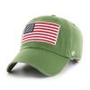 Operation Hat Trick 47 Brand Clean Up Fatigue Green USA Flag Hat