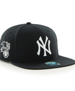 New York Yankees 47 Brand Sure Shot Black White Logo Snapback Hat